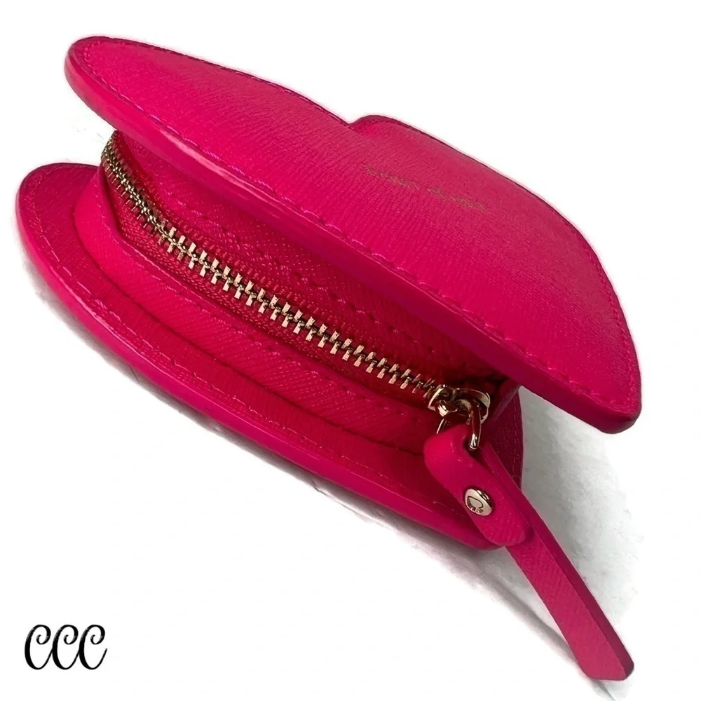 Kate Spade Heart of Gold Red Pink Coin Bag
